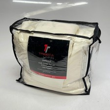 TRIBECA LIVING Venice Velvet 3 Piece Duvet Set 100 Polyester Queen White