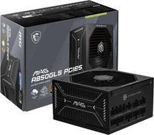 MSI MAG A850GLS PCIE5, Fully Modular Compact Gaming 850W Power Supply, 80 Gold,