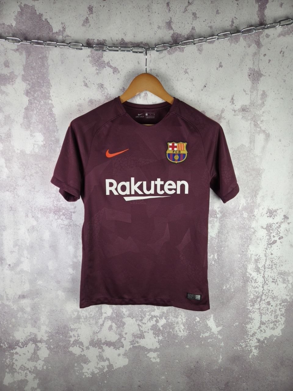 Vintage Nike Barcelona Soccer Jersey 2017-2018 Away Football Shirt Size S