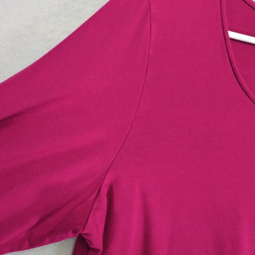 Eileen Fisher Magneta U-Ausschnitt Langarm Top Damen XL weich Strick Freizeit - Bild 8 von 10