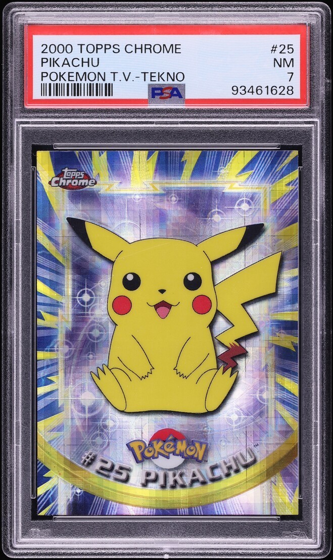 2000 Topps Chrome Pokemon Series 1 Tekno Pikachu #25 PSA 7 NRMT
