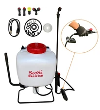 FIVO 4 Gallon Battery Powered Backpack Sprayer with 4 Nozzles for Lawn & Garden