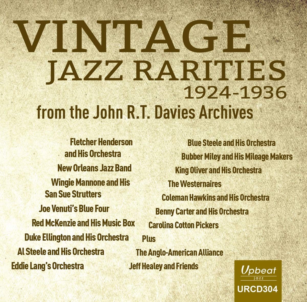 Various Artists Vintage Jazz Rarities 1924-1926 From the John R T Davies