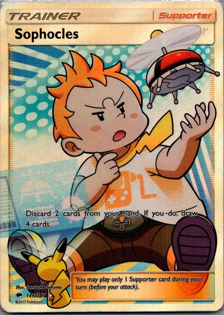 Sophocles (Full Art) Ultra Rare SM - Burning Shadows 146/147 NM