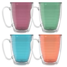 Tervis Clear & Colorful Tabletop - Bright Colors Mug Collection Made in USA Doub