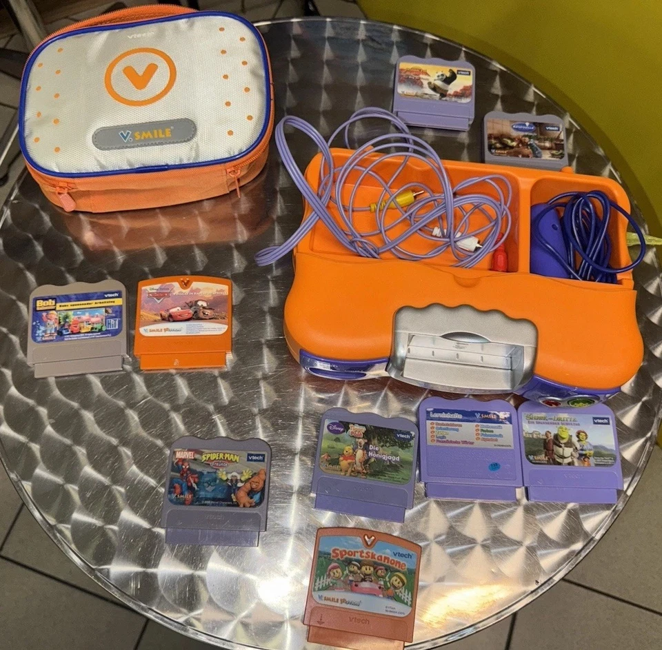 V.Smile TV Learning Console von VTech, ein Lernspielsystem mit 9 Spielen