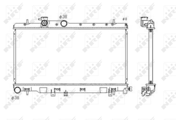 NRF 53697 KüHler MotorküHlung Aluminium FüR Subaru 45111FE000-image
