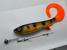 11.7” Wolfcreek Curly 29cm Perch Rubber Swimbait Crankbait Musky Lure