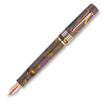 Delta Neo Gallery Fountain Pen, Iris & Gold, New, Made In Italy