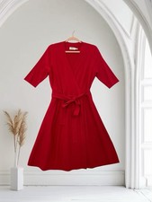 Eliza J Pink Faux Wrap Sweater Dress Women’s XL Super Soft Holiday Party Chic