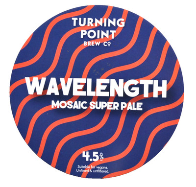 TURNING POINT BREW Co. ''WELLENLÄNGE'' PALE ALE PUMP CLIP - Schaumex