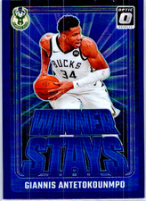 Giannis Antetokounmpo #4 - Purple Winner Stays - 2024-25 Panini Optic - Bucks