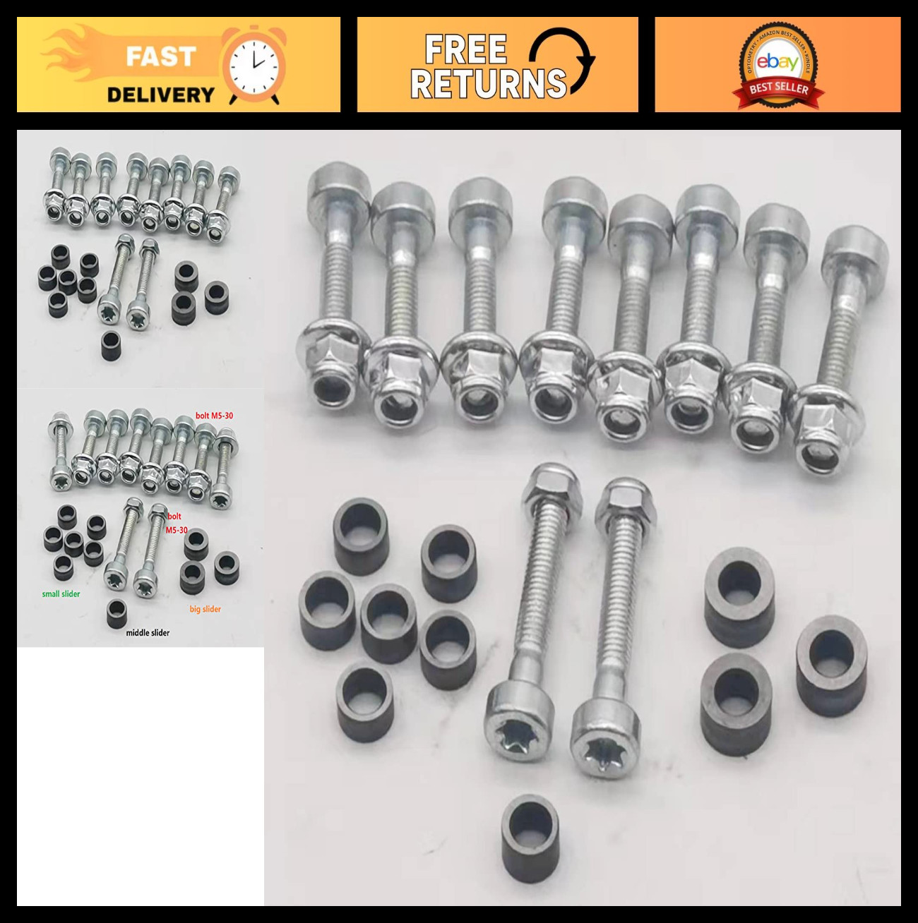 Blade Slider Bolt & Nut For Stihl Hs81 Hs82 Hs86 Hsa94 Cutte