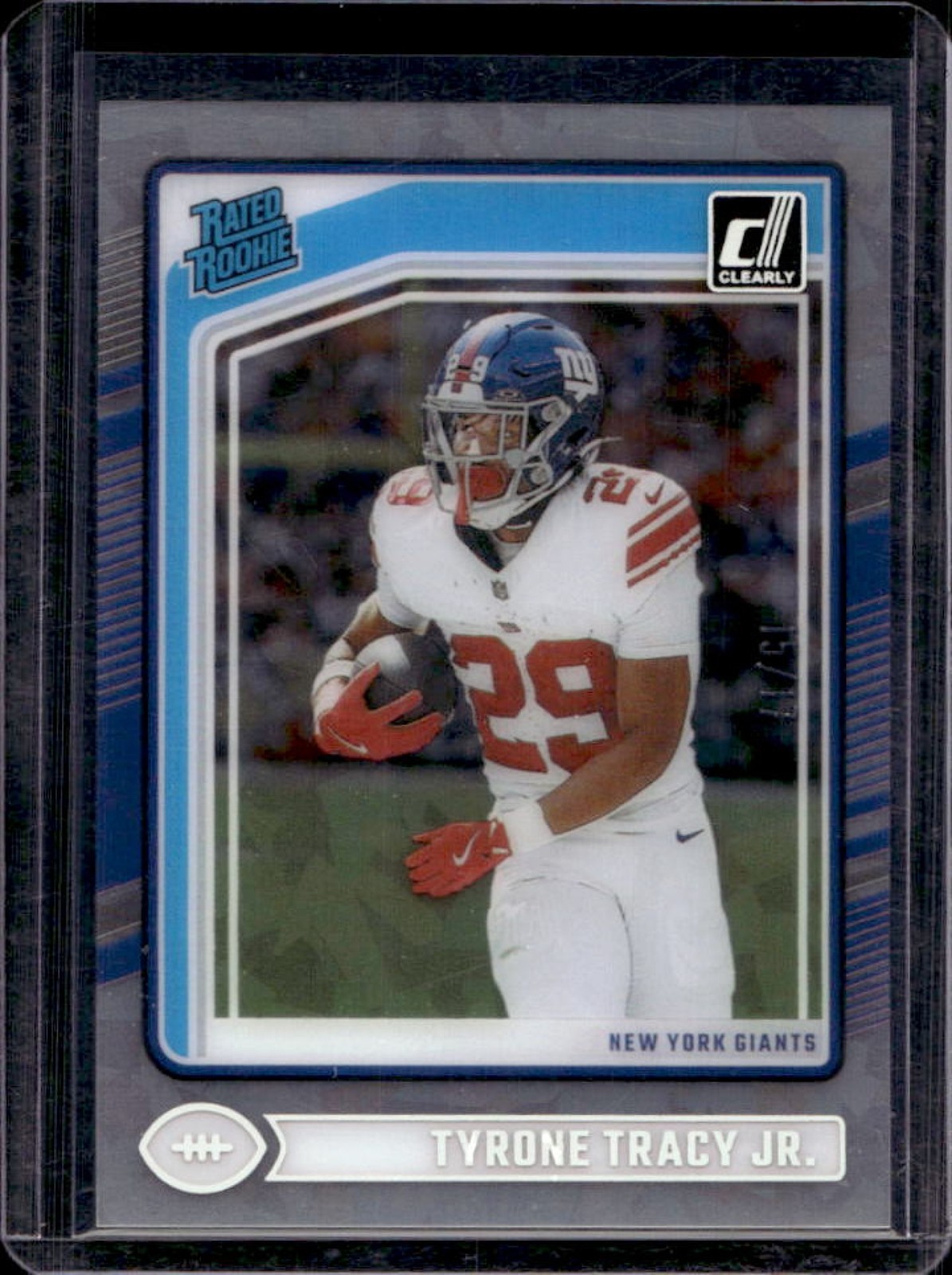 2024 Panini Clearly Donruss Tyrone Tracy Jr. Ice Rated Rookie #15/17 Giants