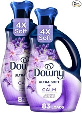 Downy Ammorbidente Tessuto Ultra Morbido Liquido Calmo Lavanda e Fagiolo Vaniglia 83 Carichi 2pz