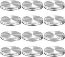 Stainless Steel Mason Jar Lids,12 12-Pack Lids Wide Mouth 