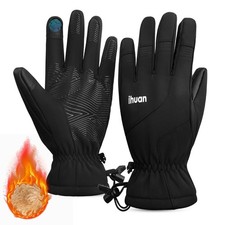 Kids Winter Waterproof Ski Gloves, Snowboarding Touchscreen Cycling Gloves fo...