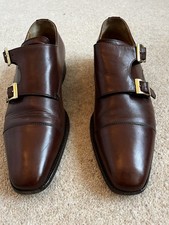 TIM LITTLE DOUBLE MONKSTRAP SHOES BROWN  LEATHER UK 8 1/2 EU 42.5