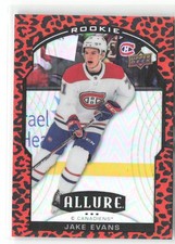 2020-21 Upper Deck Hockey Allure Jake Evans Leopard #76 RC Montreal Canadiens