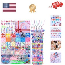 3200 Pieces Girls Toys Bracelet Making Kit, Unicorn/Mermaid Clay Beads Jewelr...