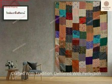 Wall Decorative Hanging Colorful Kantha Patchwork Wall Hanging Cotton Tapestry