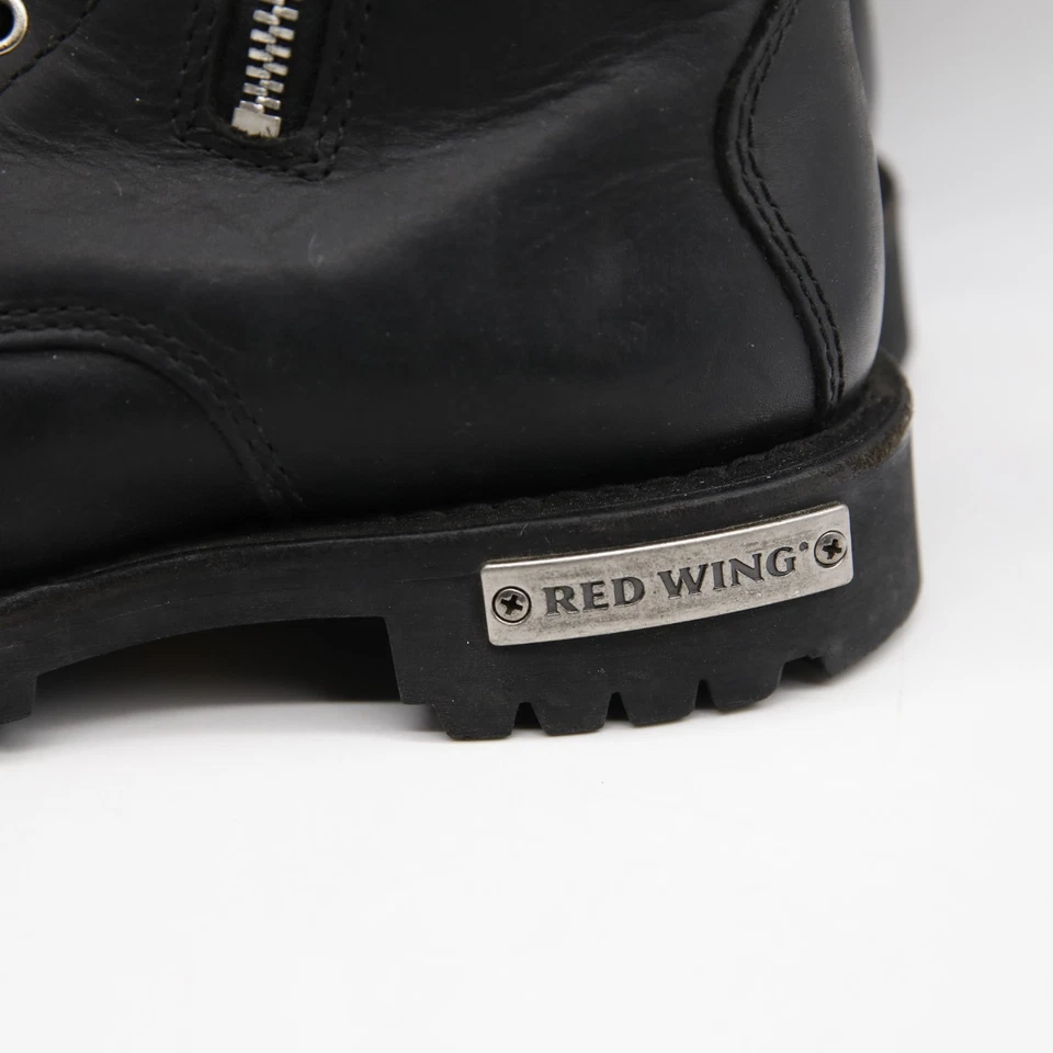 Botas femininas Red Wing com zíper lateral Chukka motociclista couro preto 1668 tamanho 8 - Imagem 2 de 4