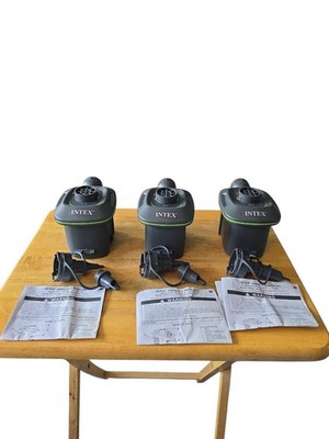 3 INTEX Quick Fill Battery Pump for Air Mattress 3 Nozzles Manual Model AP638