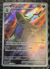 FAINT VERTICAL PRINT LINE Tyranitar 222/193 IR Pokemon Paldea Evolved LP