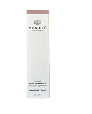 ODACITE C-Glow Hydra-Firm Body Oil C-Glow Vitamin C & E + Kakadu 4 Fl Oz NEW