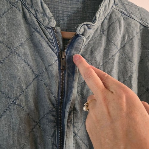 NWT Free People Betty Coverall XS Quilted Jumpsuit Denim Blue 100% Cotton Comfy - Picture 8 of 12