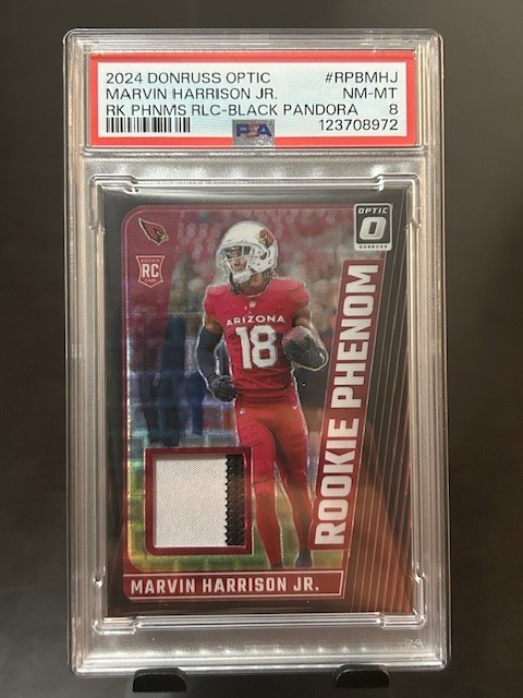 Marvin Harrison Jr. Panini Donruss Optic Rookie Phenoms Relics #RPBMHJ Black Pandora