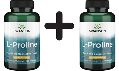 2 x Swanson L-Proline, 500mg - 100 caps (206,19 EUR/kg)
