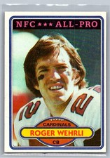 Roger Wehrli 75 1980 Topps St. Louis Cardinals Card