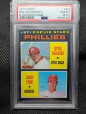 1971 Topps 1971 Rookie Stars Greg Luzinski, Scott Reid PSA 8 (OC)