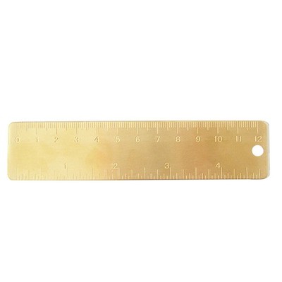 1pc Mini Retro Messing Lineal Graved Handy Gerade im Rundloch eingraviert