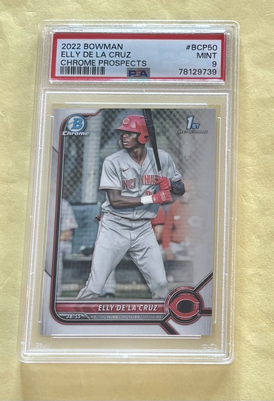 2022 Bowman Elly De La Cruz - Chrome Prospects#BCP-50 (RC) PSA 9 Cincinnati Reds