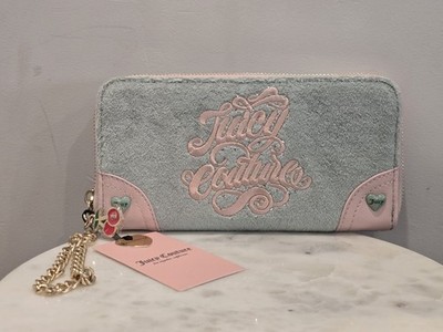 Juicy Couture Dream Juicy LG Crystal Sage Blue Bling Wallet *NWT*