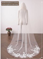 Brand New Ophea Veily Chapel Length White Vei...