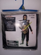 Skull Ninja Costume Kids 14/16 Undead Ninja Costume Halloween Ninja Costume XL