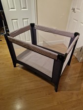 Mammas and Papas Travelling Cot with Mattress Grey  used