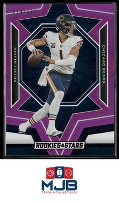 2023 Panini Rookies & Stars Justin Fields Purple #014/199 #18 Chicago Bears