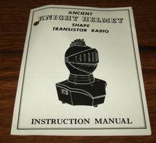 ANCIENT Knight Helment SHAPE TRANSISTOR RADIO Instruction Manual Schematic