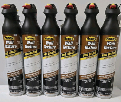 Lot of 6: Homax Wall Texture PRO GRADE White KNOCKDOWN 25 oz.  #4565