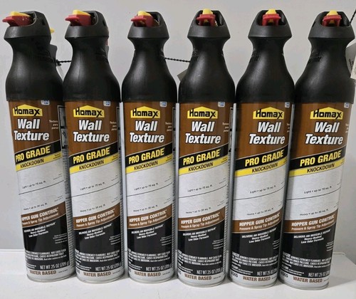 Lot of 6: Homax Wall Texture PRO GRADE White KNOCKDOWN 25 oz. #4565 - Picture 1 of 2