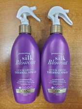 2Pk: OGX Protecting + Silky Blowout Quick Drying Thermal Spray 6oz ea (0529) W3C