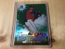 2023 Bowman Chrome George Valera Sights On September Green Refractor SP /99