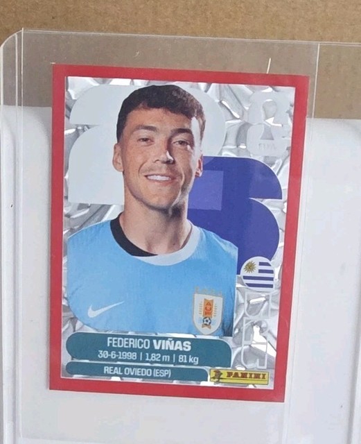 2026 Panini FIFA World Cup Sticker Federico Vinas RED Crumple URU18 Uruguay