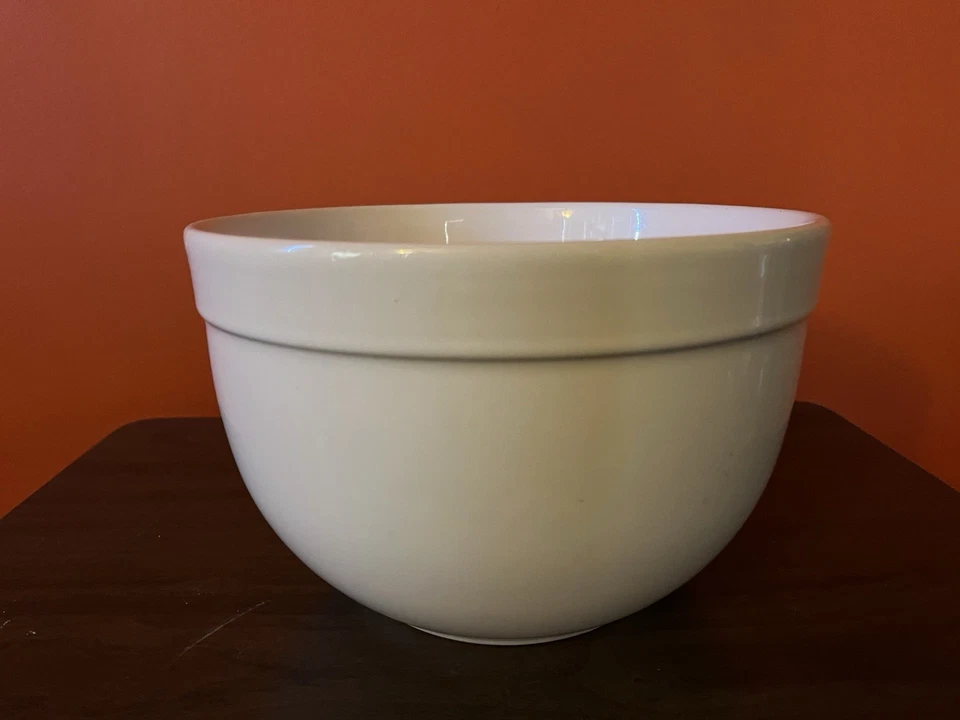 LOTE de (5) cuencos anidadores de cerámica CAJA Y BARRIL • BLANCO • Hecho en Portugal • Usado en Excelente Condición Foto 3 de 4