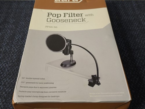 Auray Microphone Pop Filter 5.5 inch Metal Gooseneck Adjustable New - Picture 2 of 5