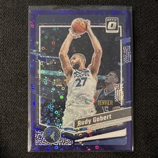 2023-24 Panini Donruss Optic Rudy Gobert Purple Prizm #28 /99 Timberwolves
